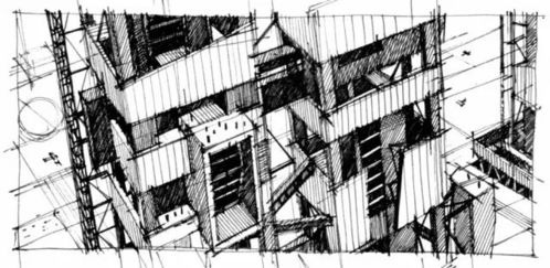 手繪教程 設計中的空間和細節關系的表現手法